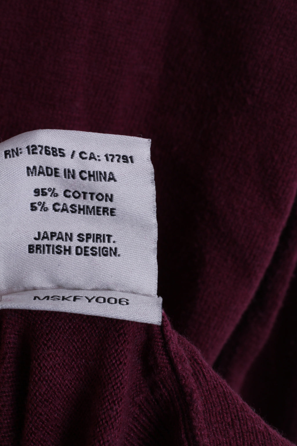 Superdry Vintage Pull M en cachemire mélangé à col en V pour homme Bordeaux clair