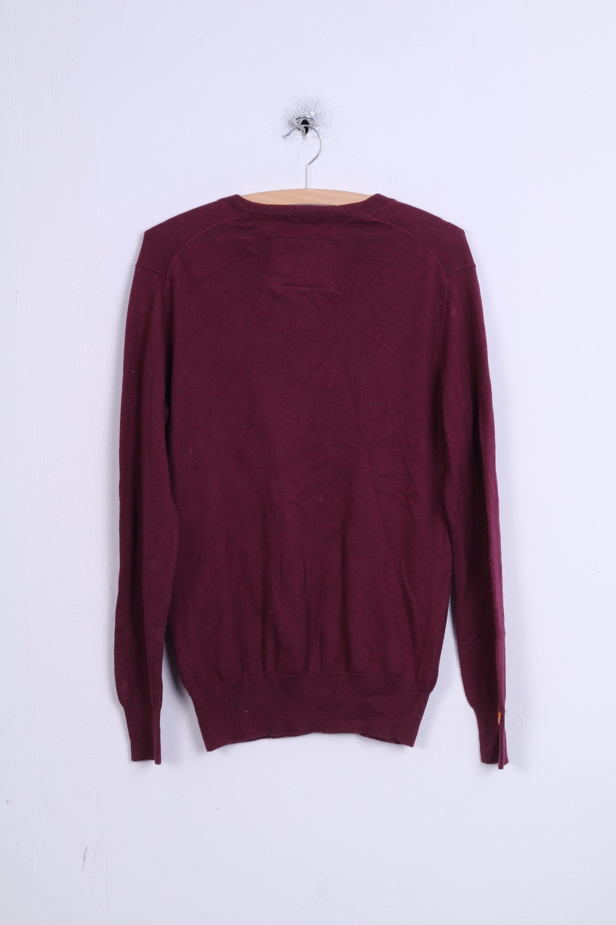 Superdry Vintage Pull M en cachemire mélangé à col en V pour homme Bordeaux clair