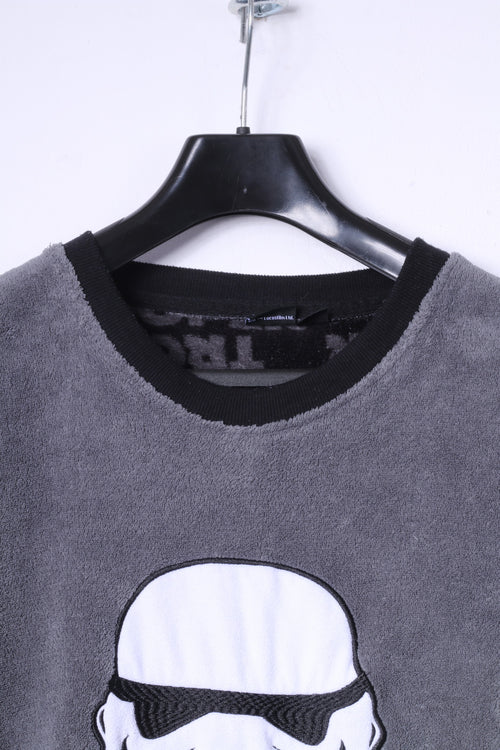 Cedar Wood State Maglia da notte da uomo in caldo pile grigio Star Wars