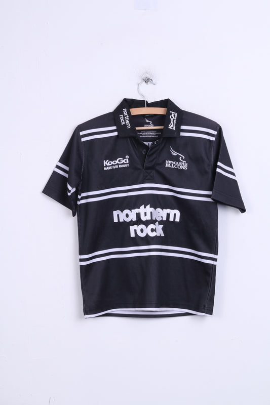 Kooga Newcastle Falcons Boys L Shirt Black Sport Kooga Rugby - RetrospectClothes