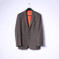Ben Sherman Veste à simple boutonnage pour homme 96,5 cm S Regular Blazer Marron à chevrons