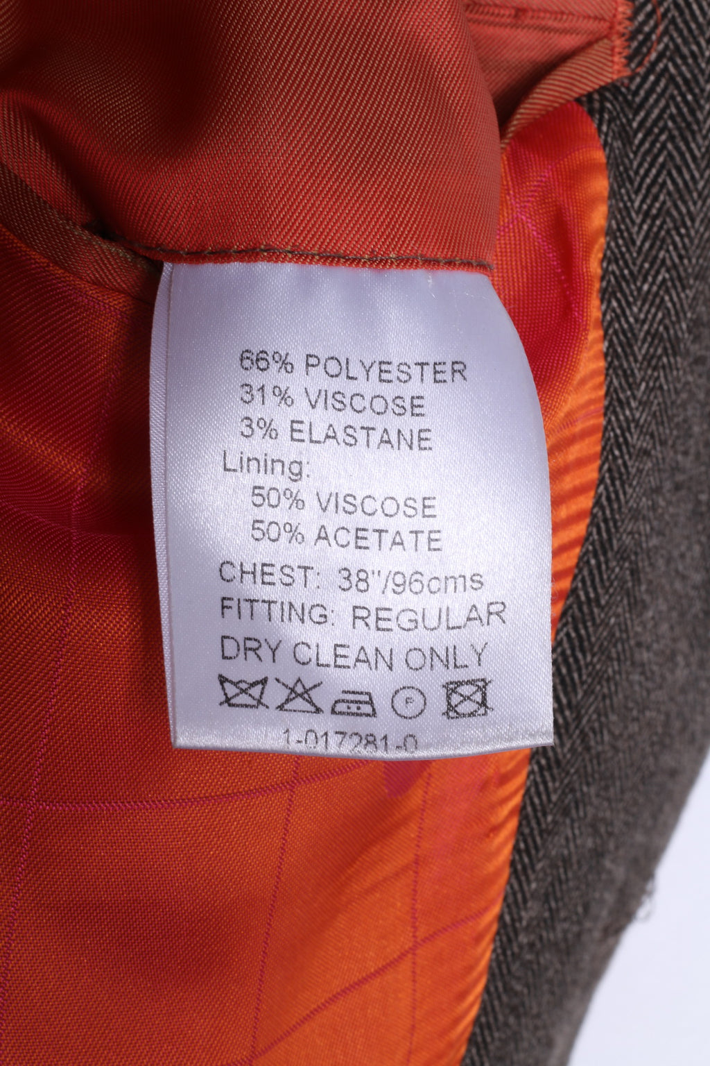 Giacca monopetto a spina di pesce marrone da uomo 38" S Regular di Ben Sherman