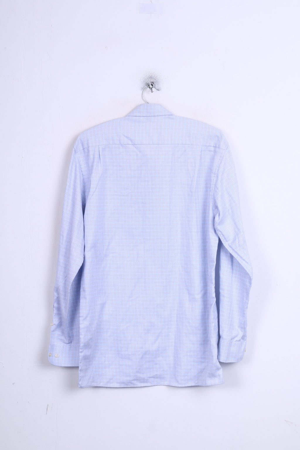 Abercrombi &amp; Fitch Chemise décontractée pour homme 38 M à carreaux bleus à manches longues