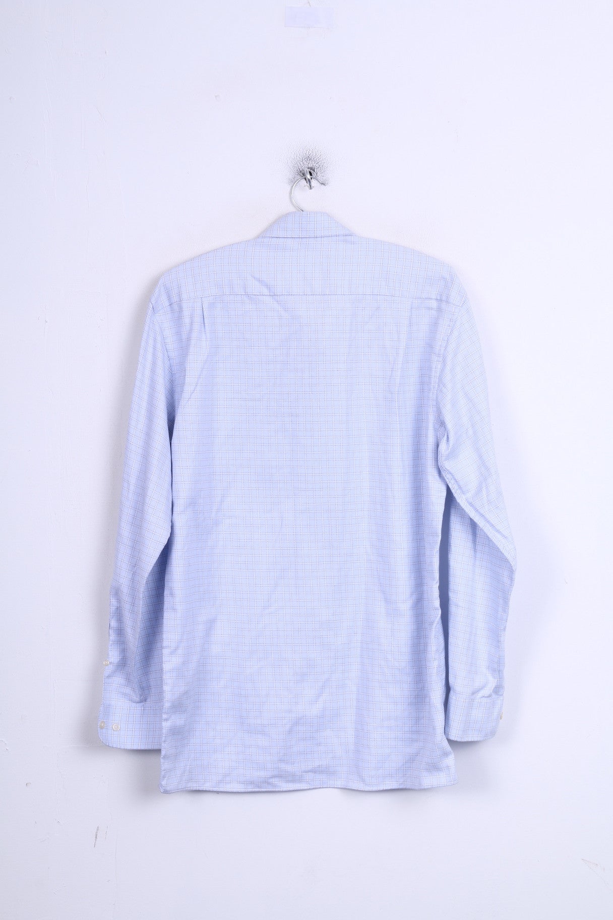 Abercrombi &amp; Fitch Chemise décontractée pour homme 38 M à carreaux bleus à manches longues