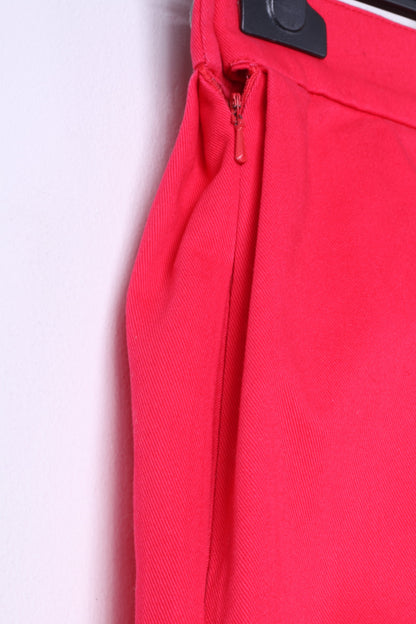 Ksenia Gospodinova Mini jupe évasée rouge unie courte élégante pour femme 