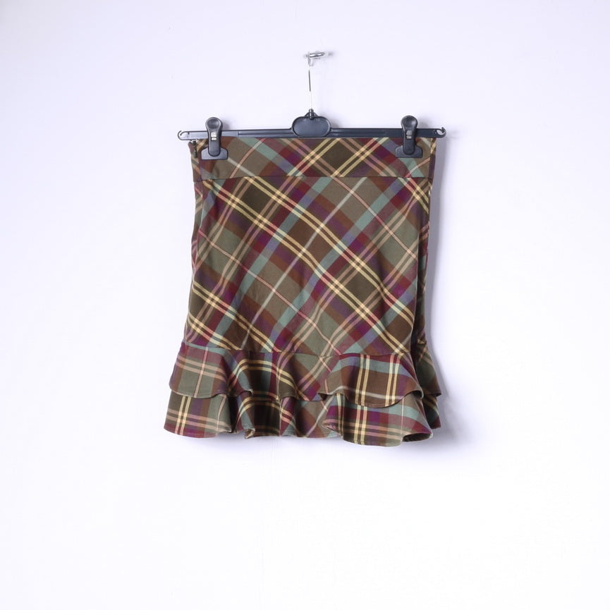 Ralph Lauren Girls 12 Age Skirt Green Check 100 Cotton Classic Tartan