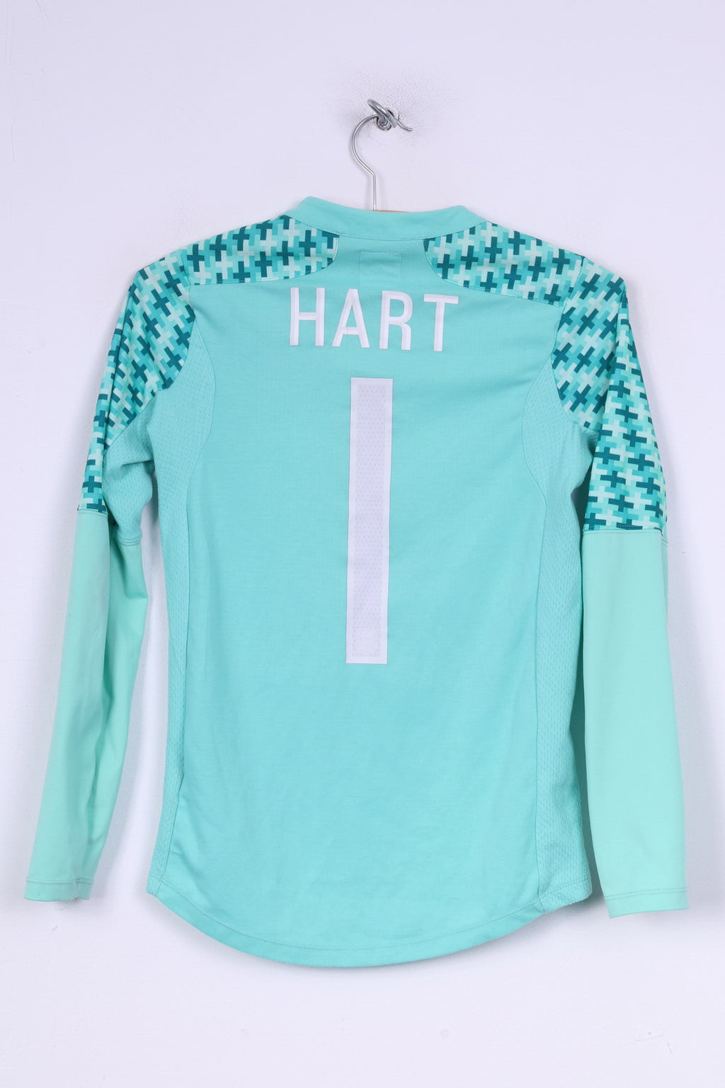 Umbro Maglia nazionale inglese di calcio da ragazzo LB 152 cm manica lunga verde Hart #1 