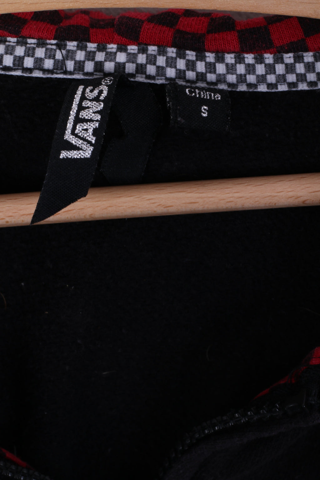 VANS Womens S Sweatshirt Jumper Hood Cotton Black