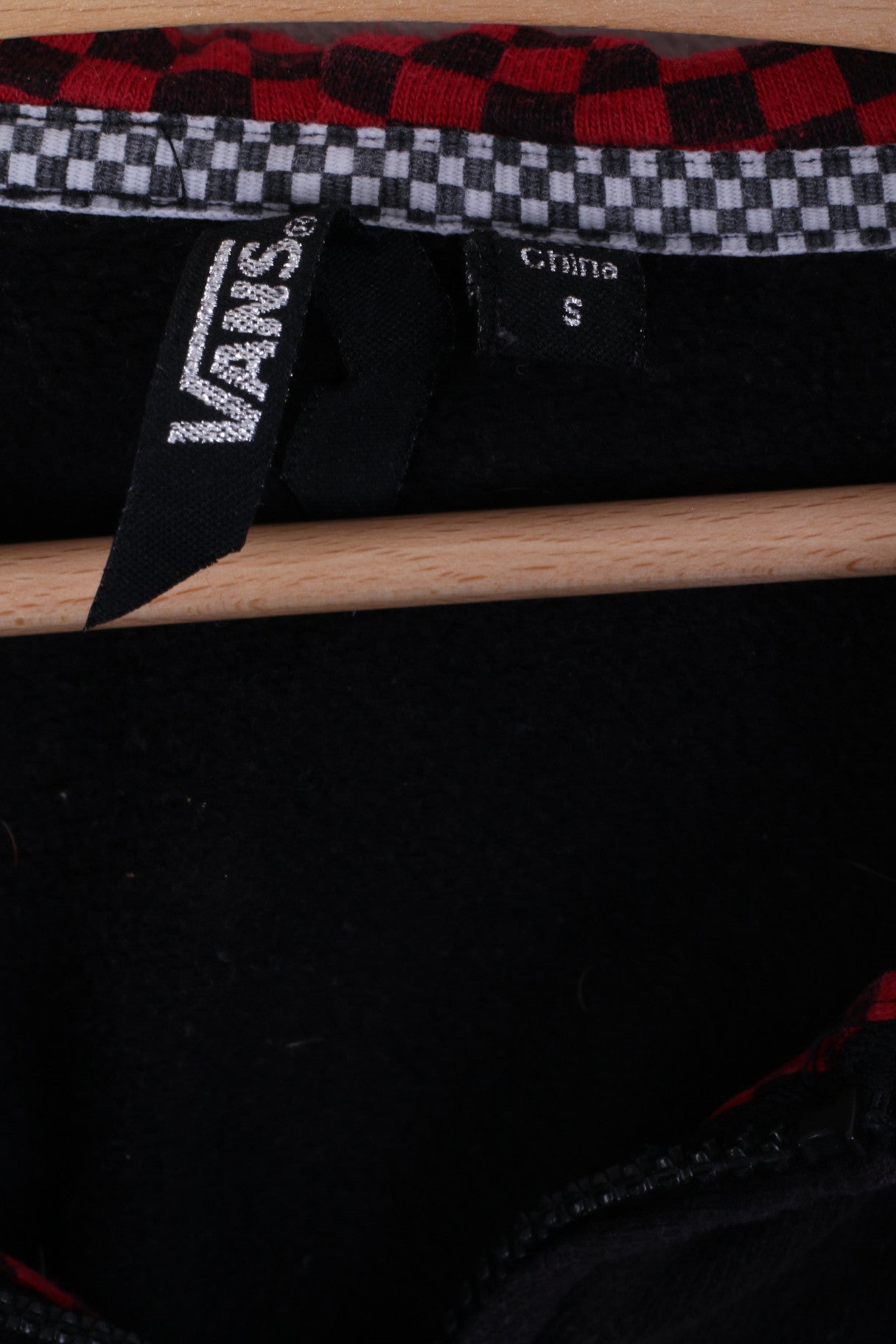 VANS Womens S Sweatshirt Jumper Hood Cotton Black