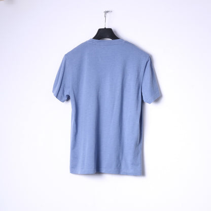 Penguin Mens M T-Shirt Blue Cotton Graphic Classic Crew Neck Top