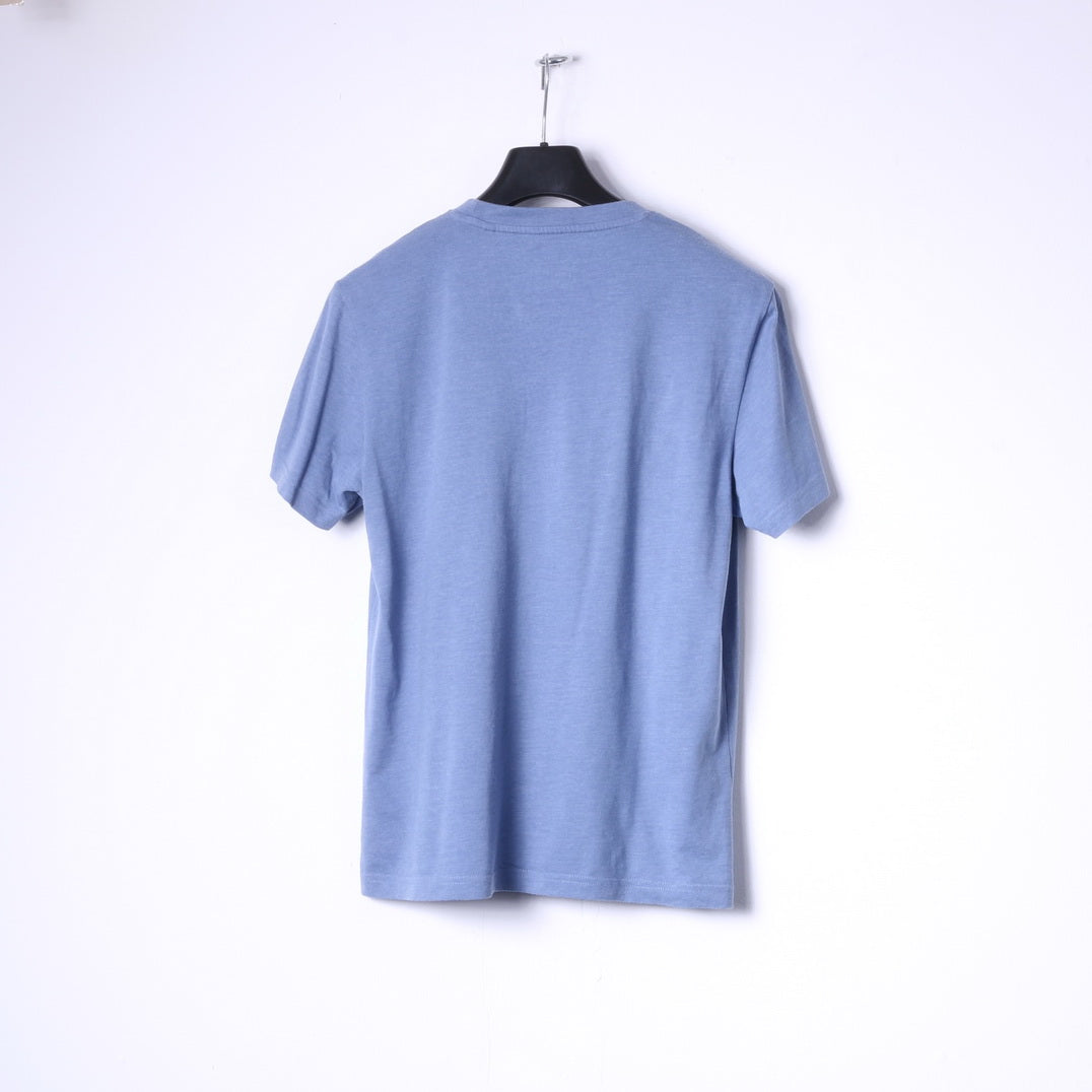 Penguin Mens M T-Shirt Blue Cotton Graphic Classic Crew Neck Top