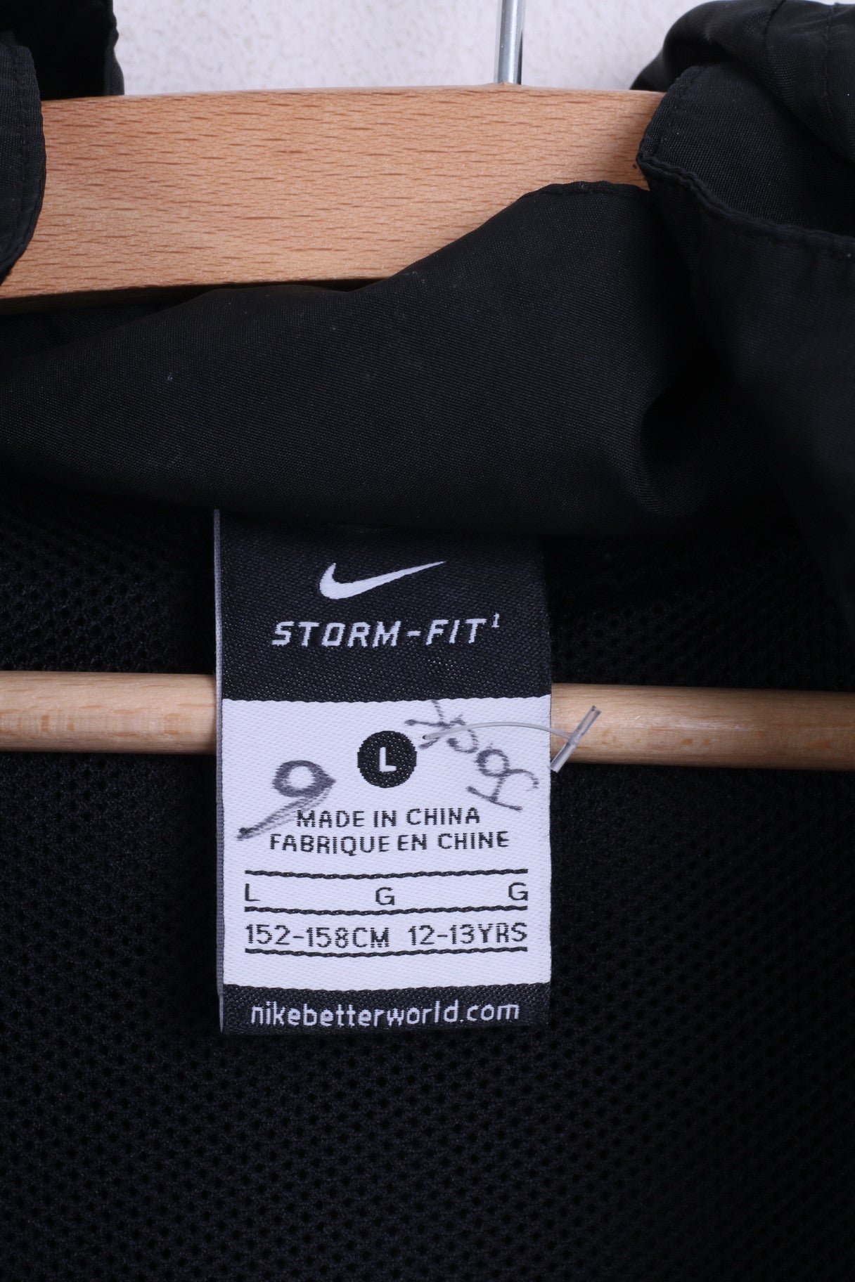 Nike Norse Nomads Boys L Track Top Jacket Black Hood Sport Football Club - RetrospectClothes