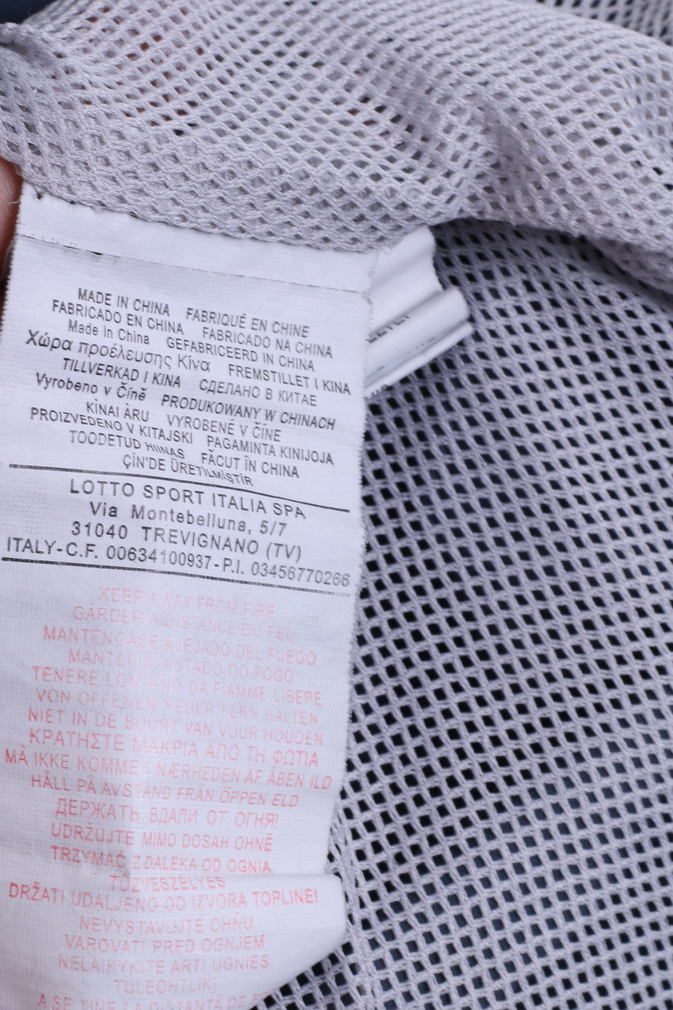 Lotto Boys L Track Top Jacket Navy Hood Sport Nylon Waterproof - RetrospectClothes