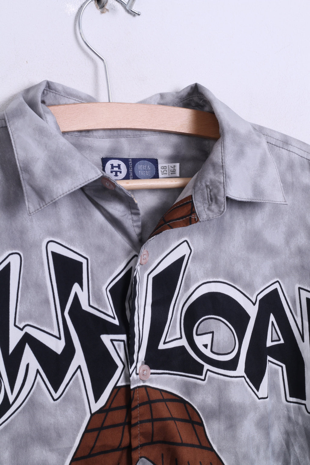 Here&There C&A Boys 158/164 Casual Shirt Short Sleeve Hip-Hop Style - RetrospectClothes