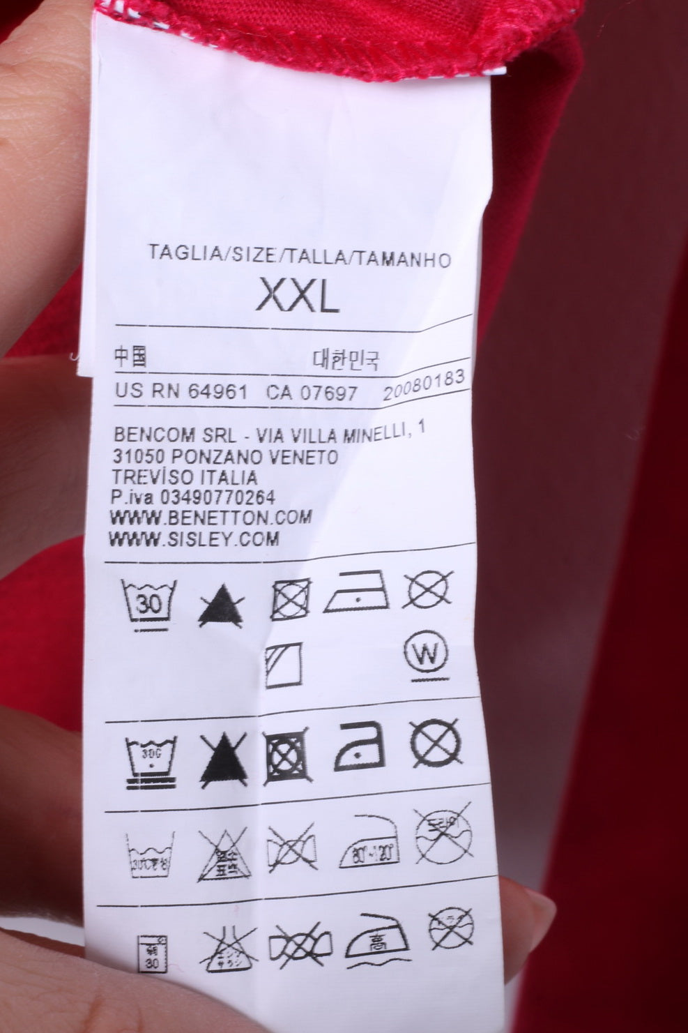 United Colours Of Benetton  Girls XXL 14-16 Age Shirt Maroon Disney Donald Fashion Top