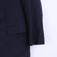 Devereaux Mens 44 XL Blazer Jacket Navy Striped Single Breasted Wool