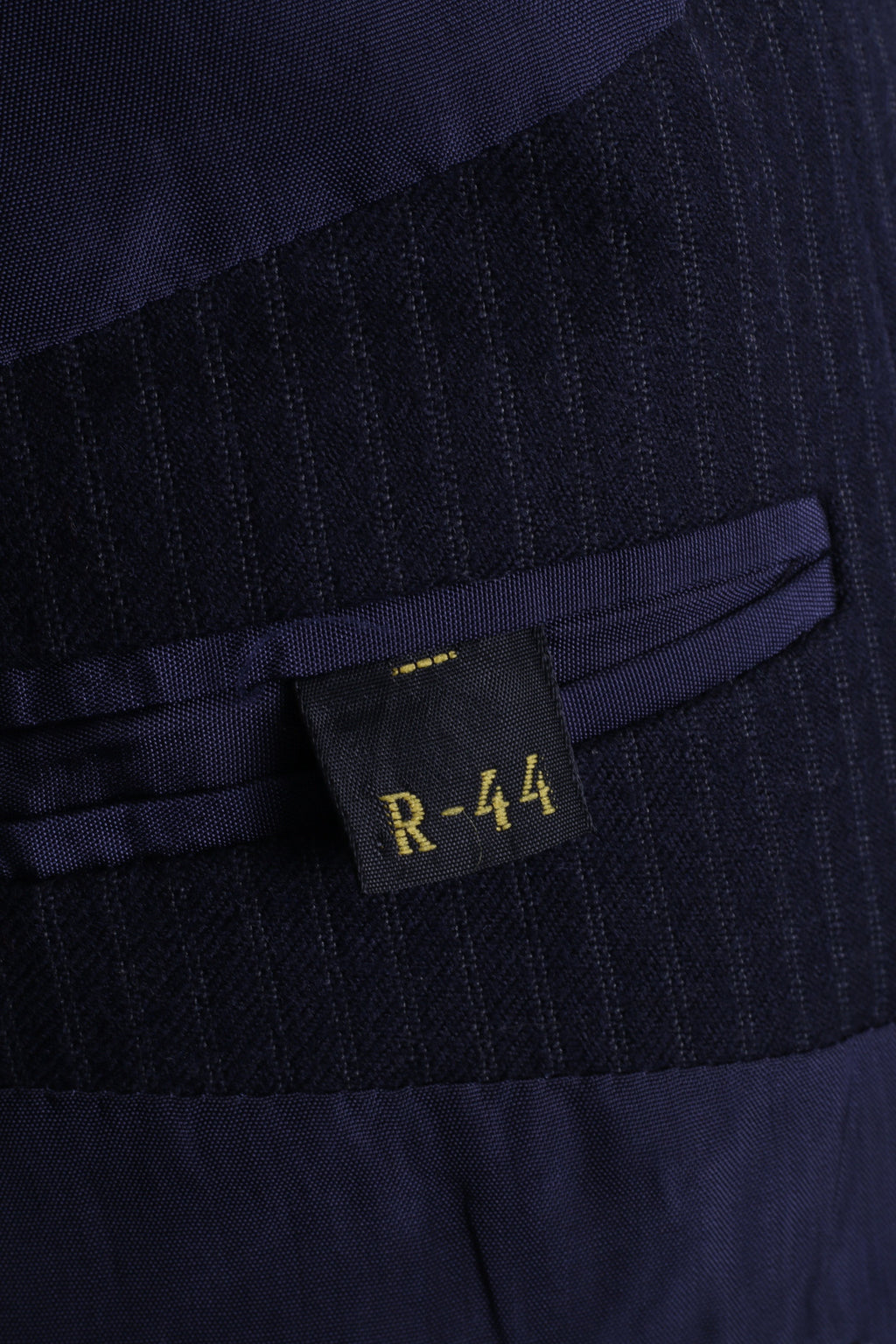 Devereaux Mens 44 XL Blazer Jacket Navy Striped Single Breasted Wool