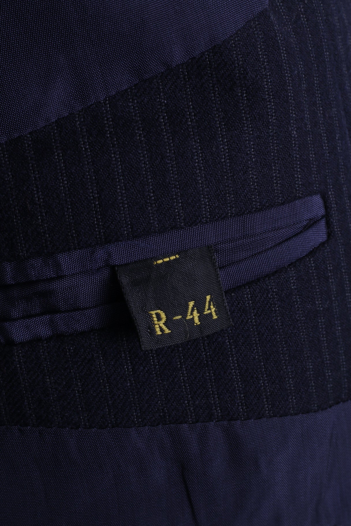 Devereaux Mens 44 XL Blazer Jacket Navy Striped Single Breasted Wool