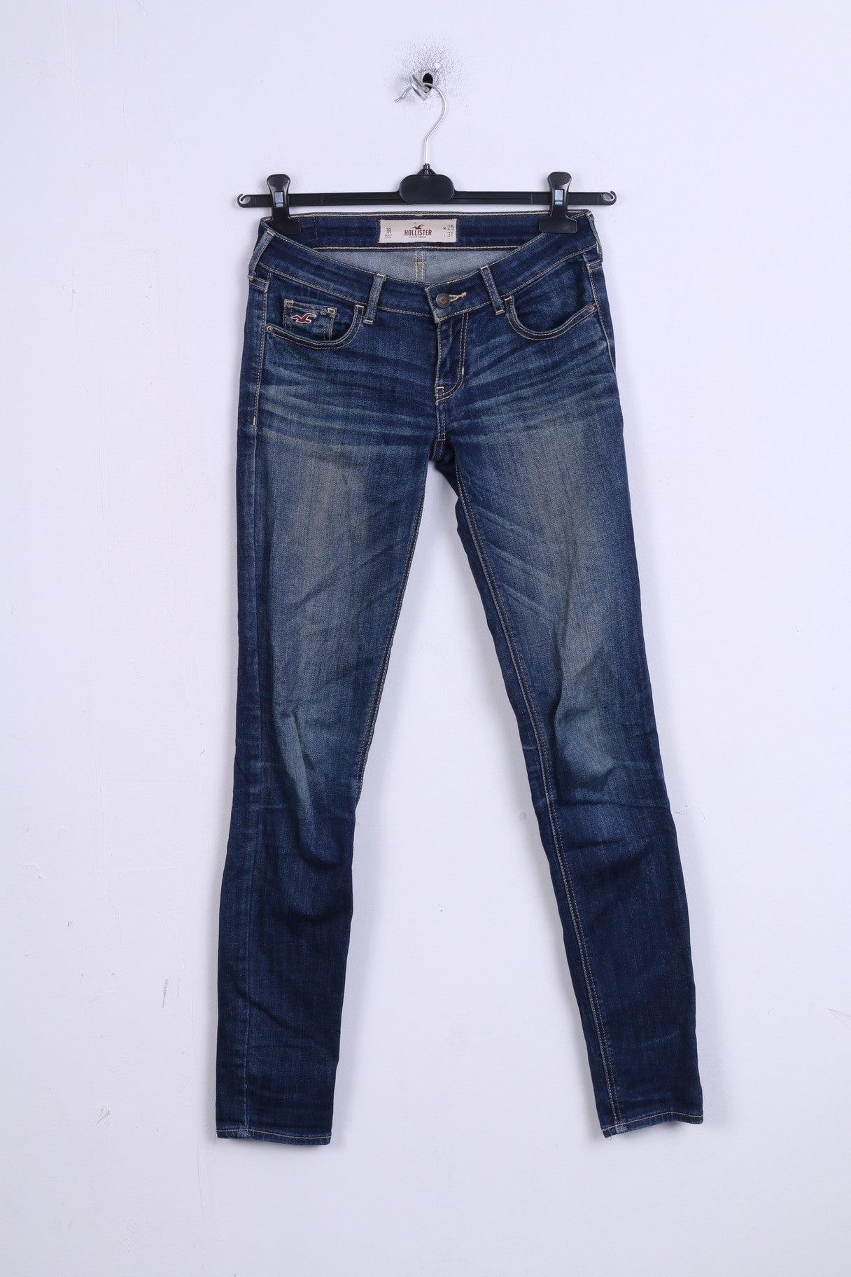 Hollister California Womens W25 L 31 Trousers Denim Jeans Cotton Navy
