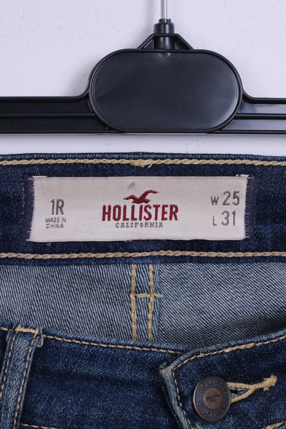 Hollister California Womens W25 L 31 Trousers Denim Jeans Cotton Navy