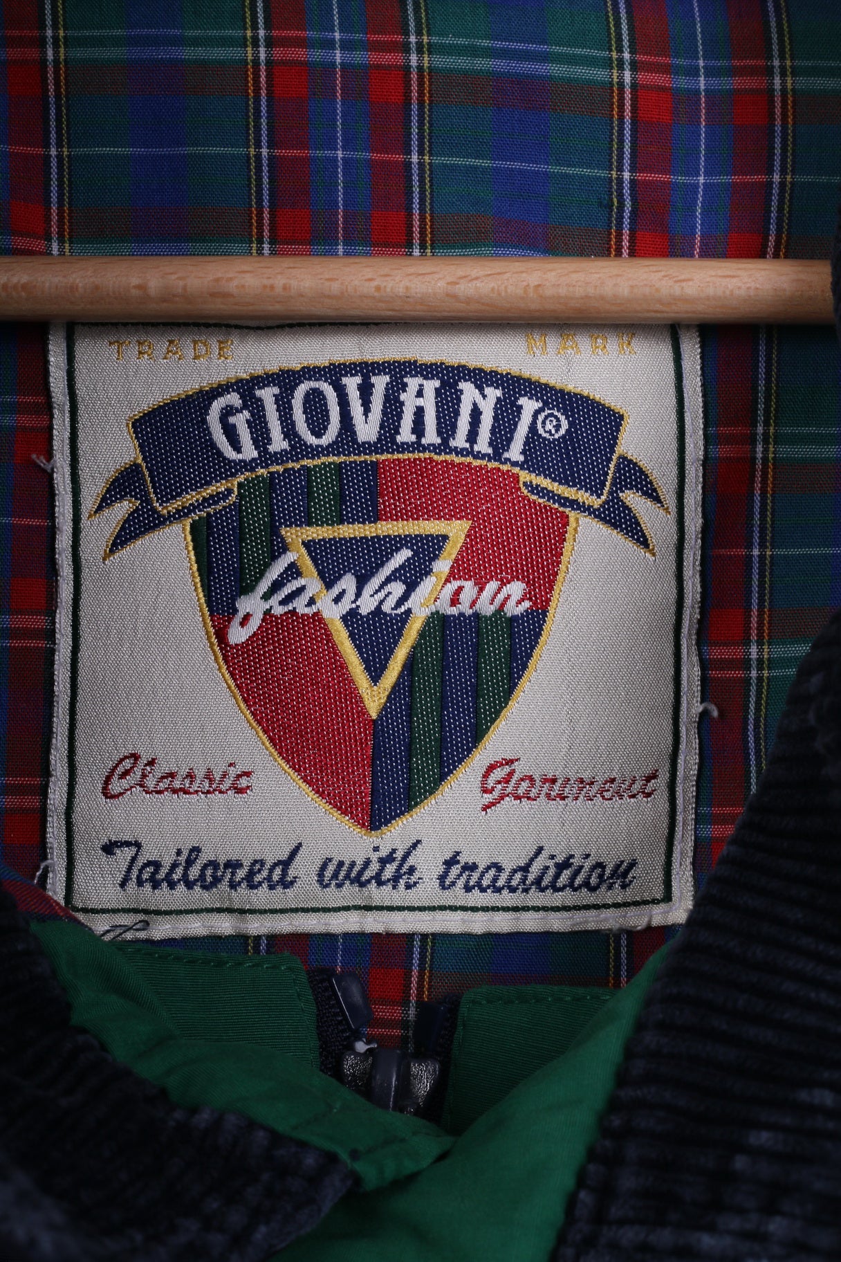 Giovanni Fashion Mens L Jacket Lightweight Cotton Navy Full Zipper Pocket Vintage