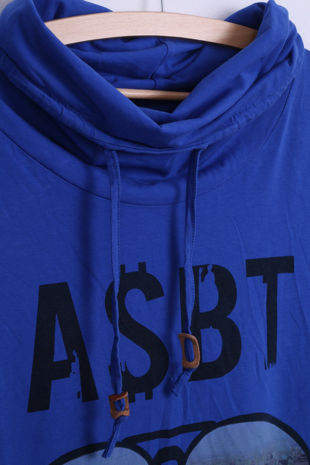 Arya Boy Chemise XL à col roulé pour homme en coton bleu marine à manches courtes