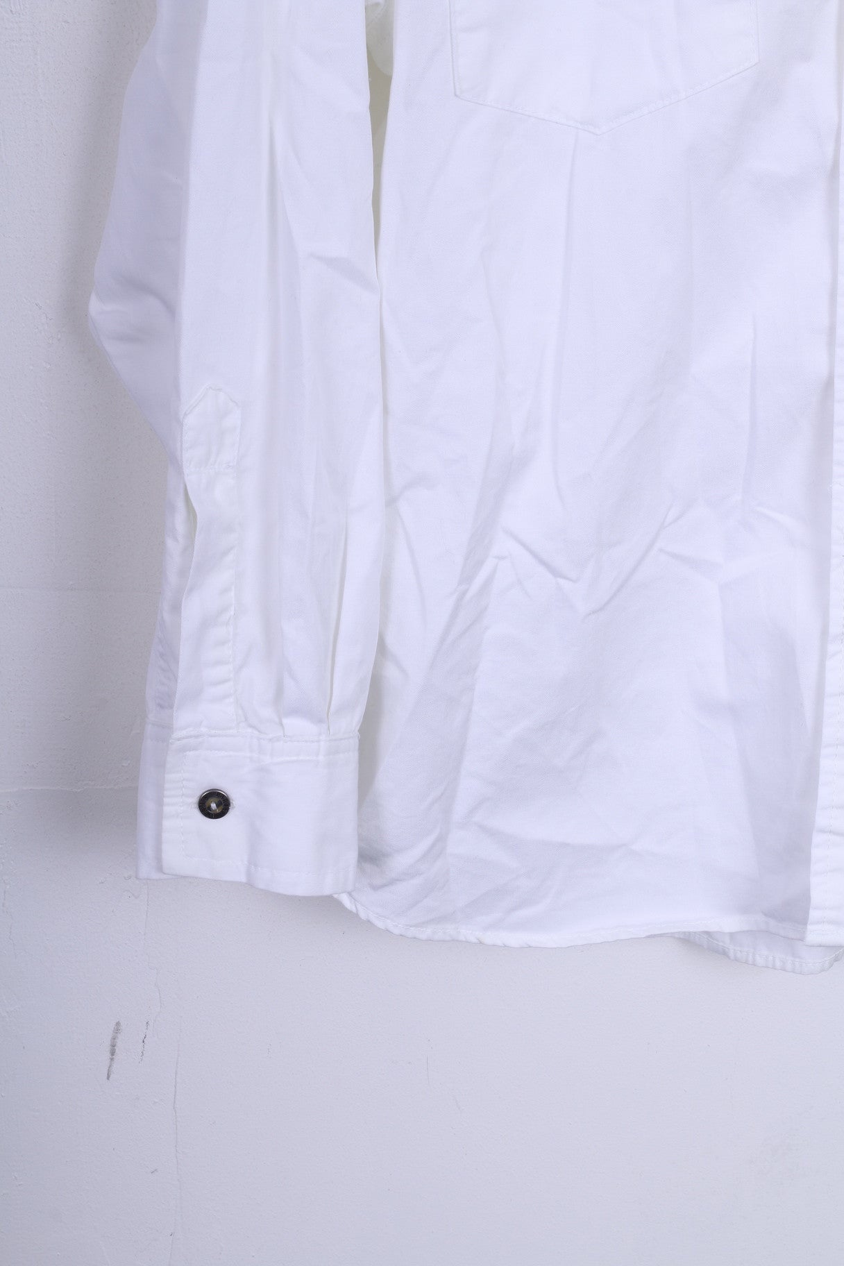 BARMS PARIS Chemise décontractée homme Toyota blanc coton manches longues