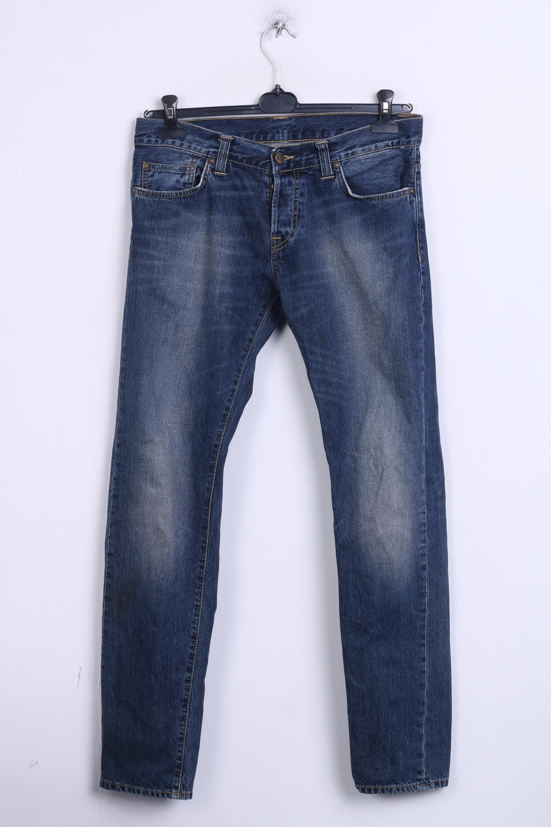 Carhartt Mens W29 L32 Trousers Cotton Denim Blue Jeans - RetrospectClothes