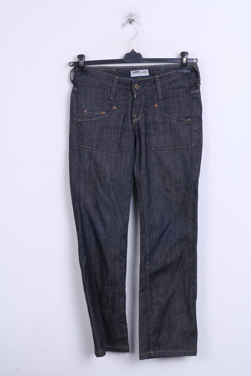 Lee Womens W26 L33 Trousers Cotton Denim Navy Jeans - RetrospectClothes