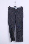 Lee Womens W26 L33 Trousers Cotton Denim Navy Jeans - RetrospectClothes