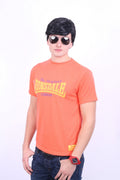 Lonsdale London Mens S T-Shirt Classic Logo Lion Orange Top Training - RetrospectClothes