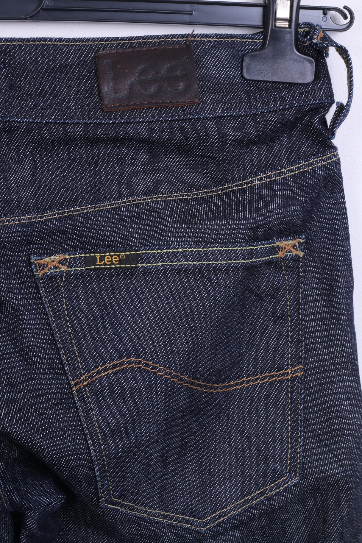 Lee Womens W26 L33 Trousers Cotton Denim Navy Jeans - RetrospectClothes