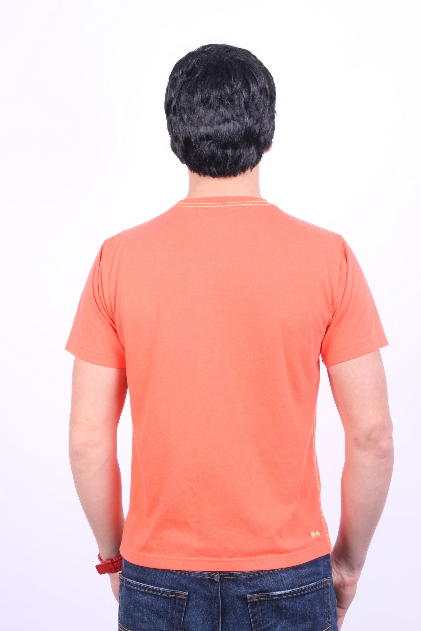 Lonsdale London Mens S T-Shirt Classic Logo Lion Orange Top Training - RetrospectClothes