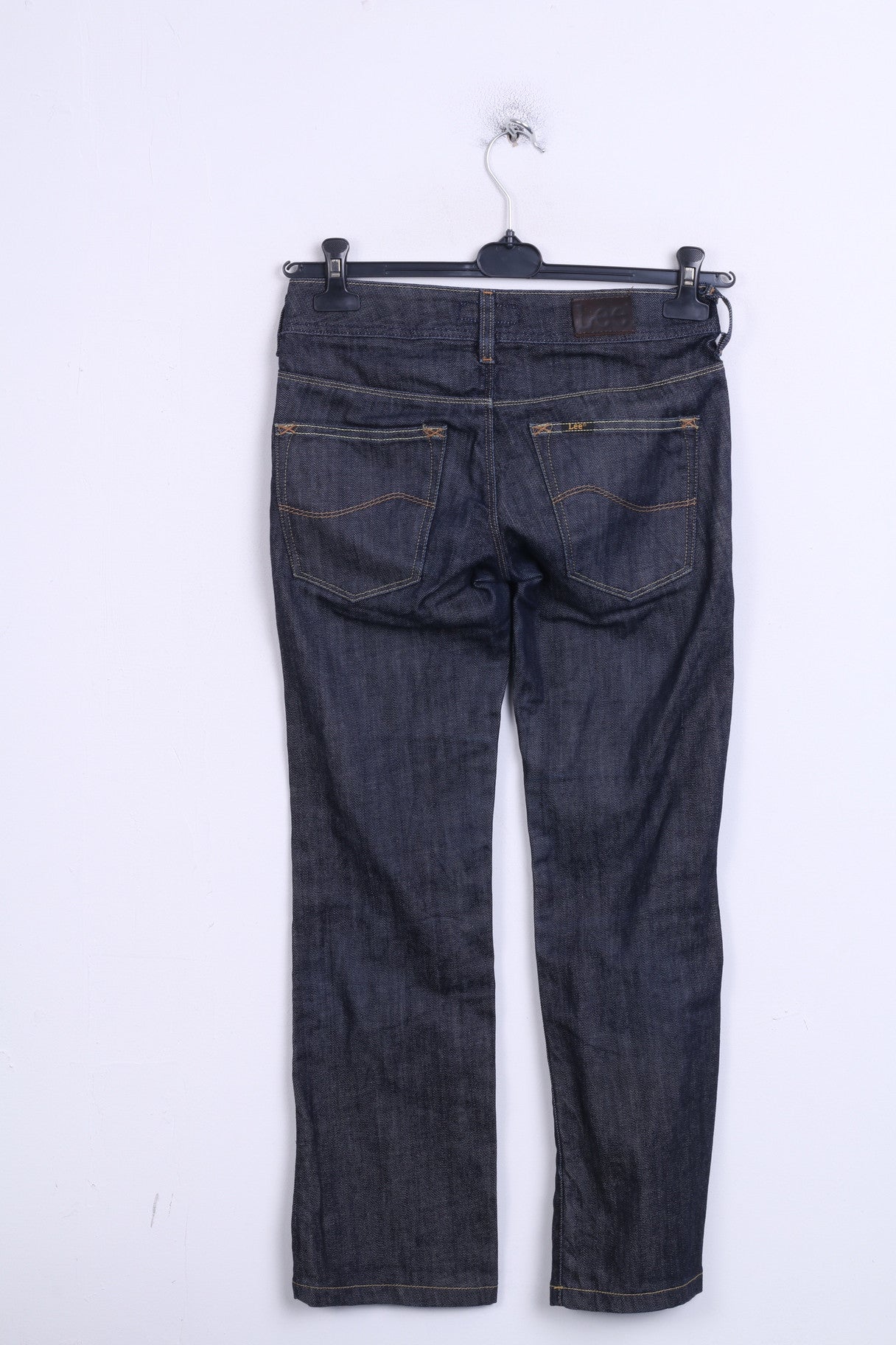 Lee Womens W26 L33 Trousers Cotton Denim Navy Jeans - RetrospectClothes