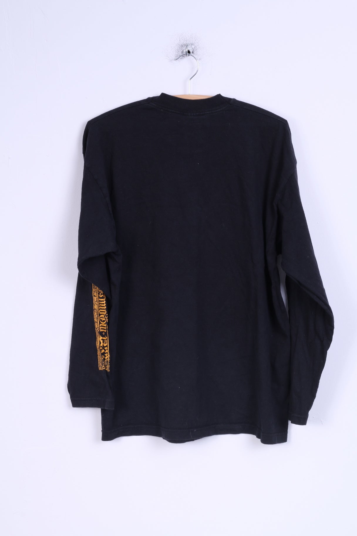 Fruit Of The Loom Mens L Long Sleeved Shirt Black Cotton Graphic Skull