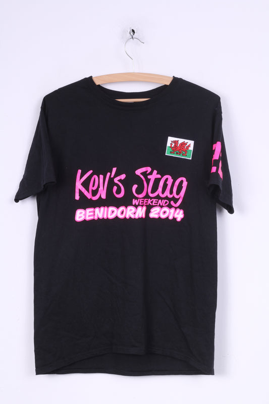 Gildan Mens M Graphic Shirt Kev's Stag Weekend Benidrom 2014 Ronald McDonald #22
