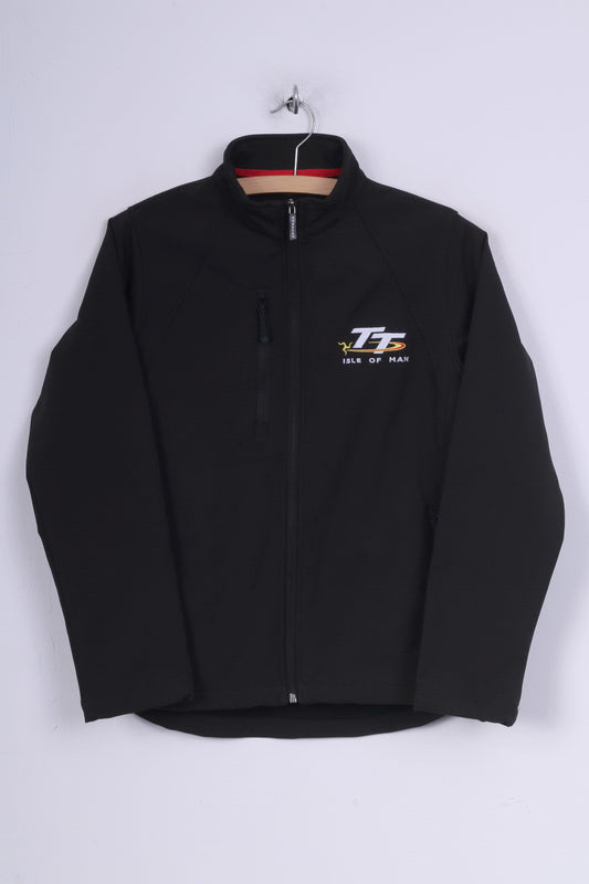 TT Isle Of Man Womens S Jacket Lightweight Motorsport Merchandise Lts Full Zipper Black Sportswear