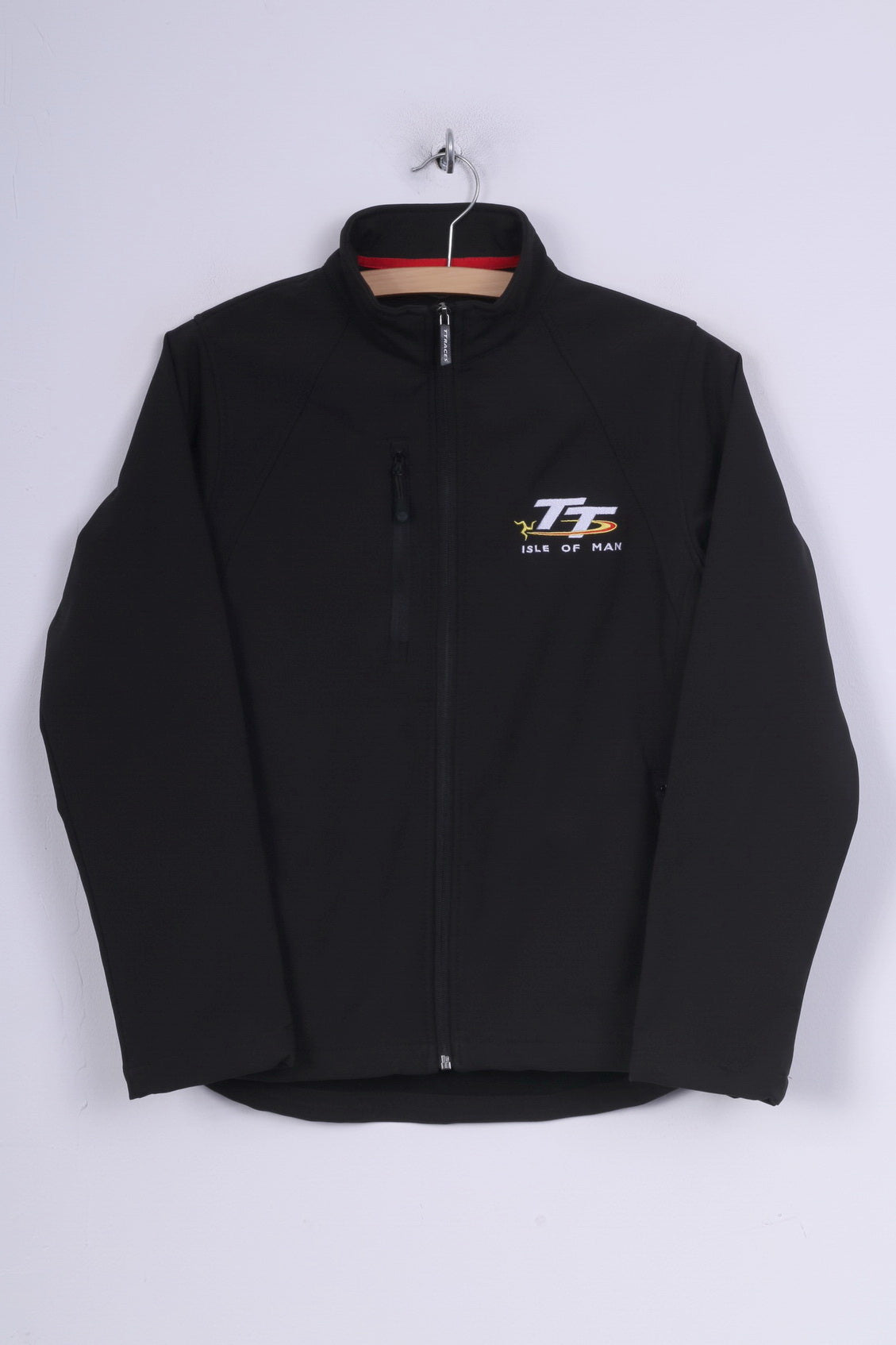 TT Isle Of Man Womens S Jacket Lightweight Motorsport Merchandise Lts Full Zipper Black Sportswear