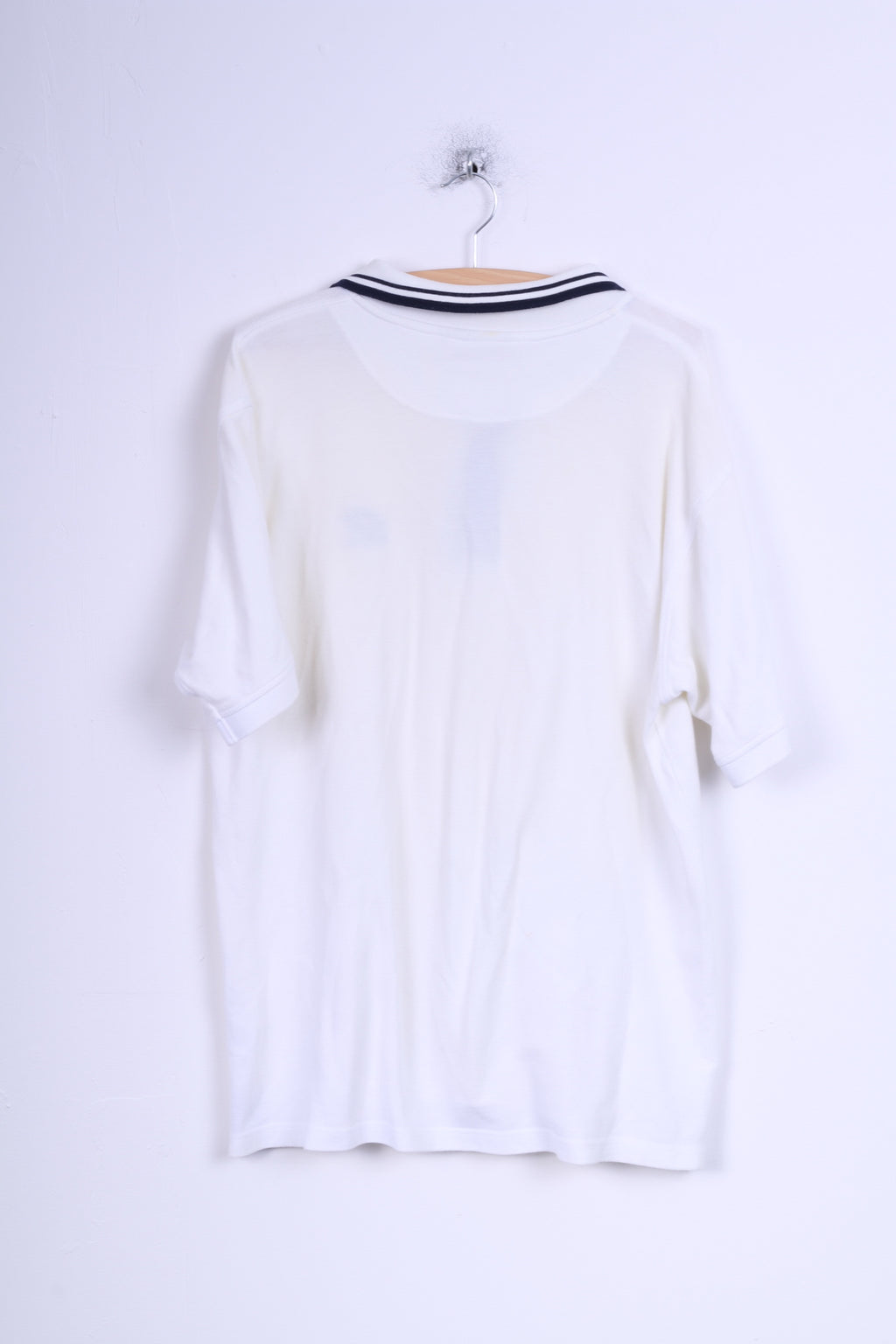 Lotto Mens XL Polo Shirt Cream Cotton Detailed Buttons Sport Top