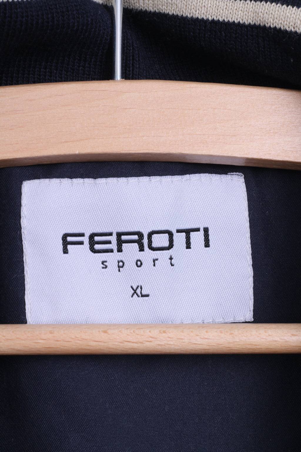 Nouveau FROTI Sport hommes XL veste de survêtement bleu marine col zippé téflon