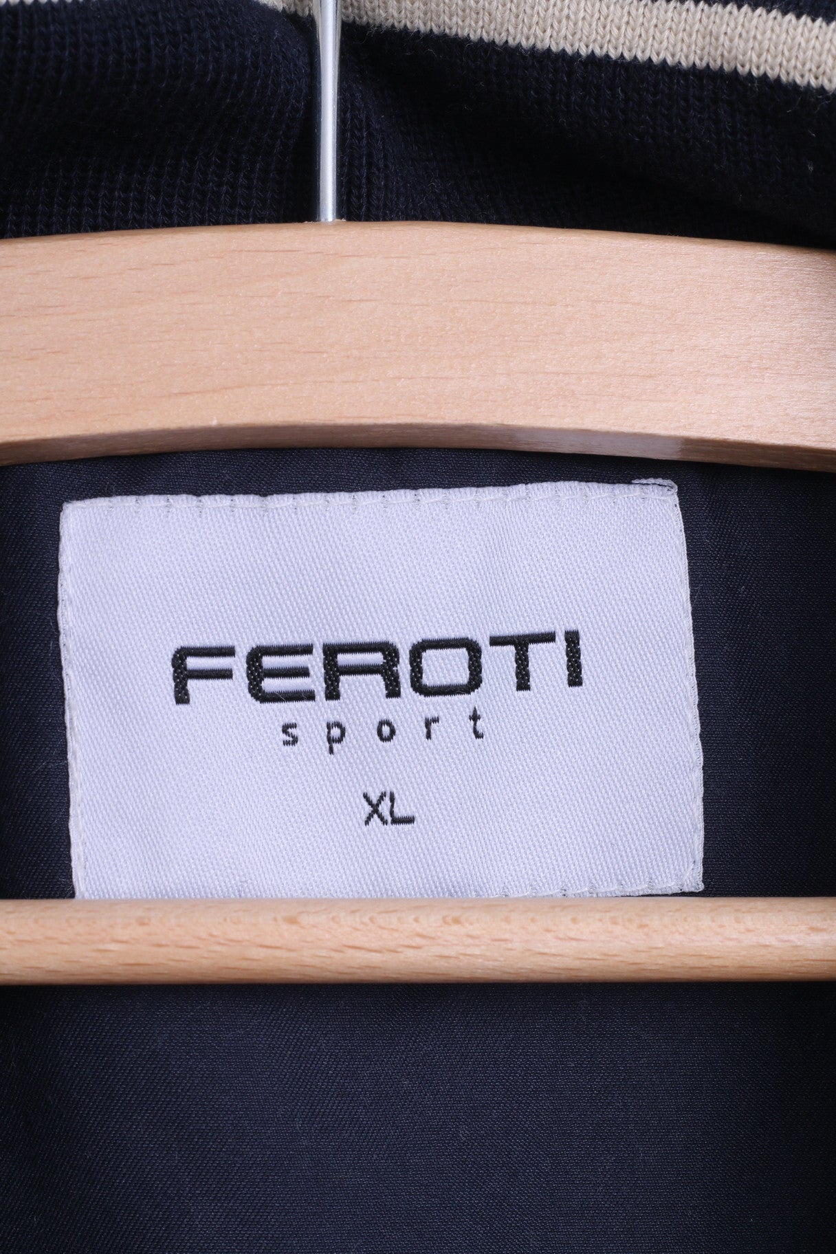 Nouveau FROTI Sport hommes XL veste de survêtement bleu marine col zippé téflon