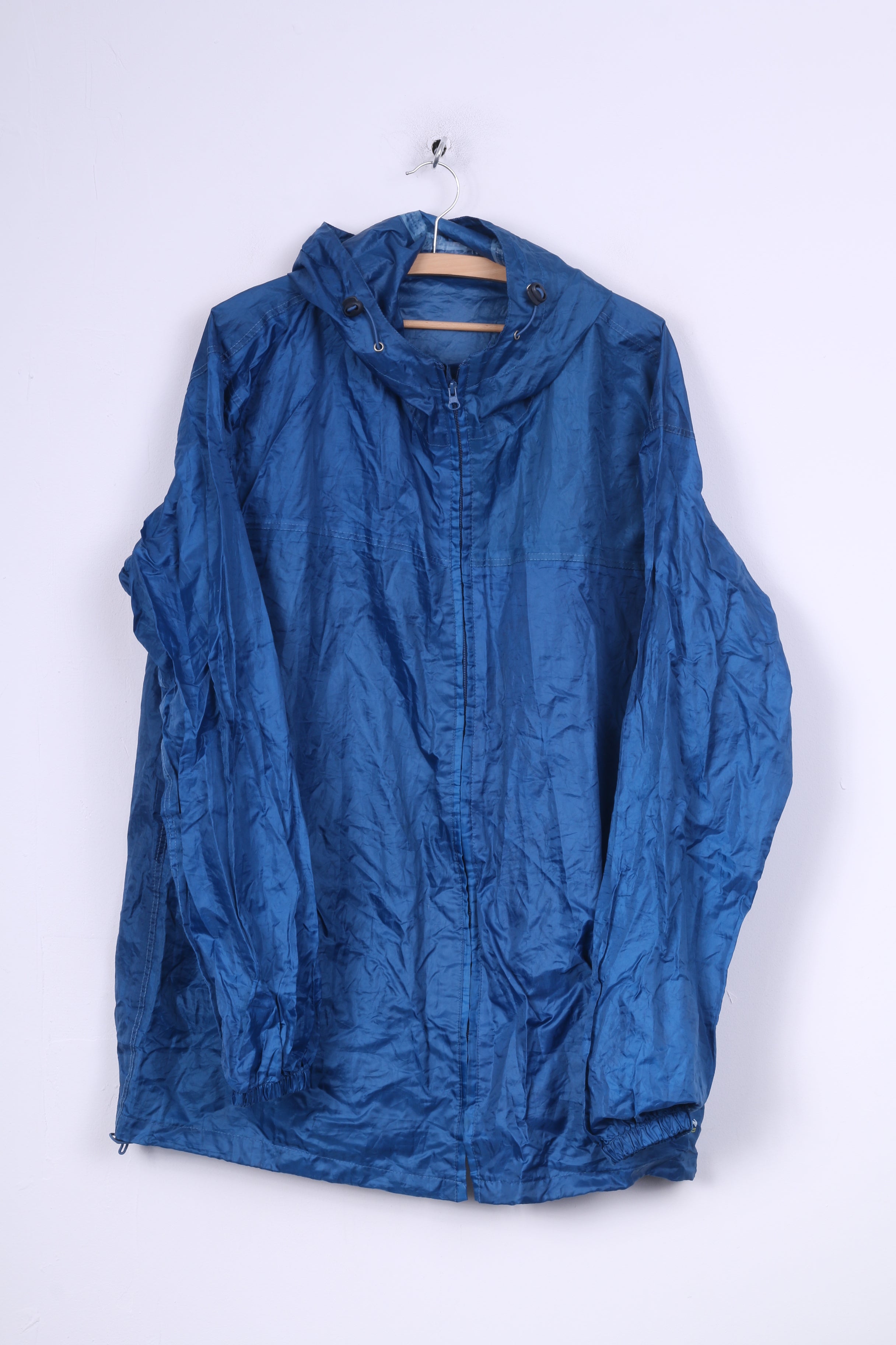 Giacca antipioggia Urban Espace unisex XL impermeabile blu con cerniera completa