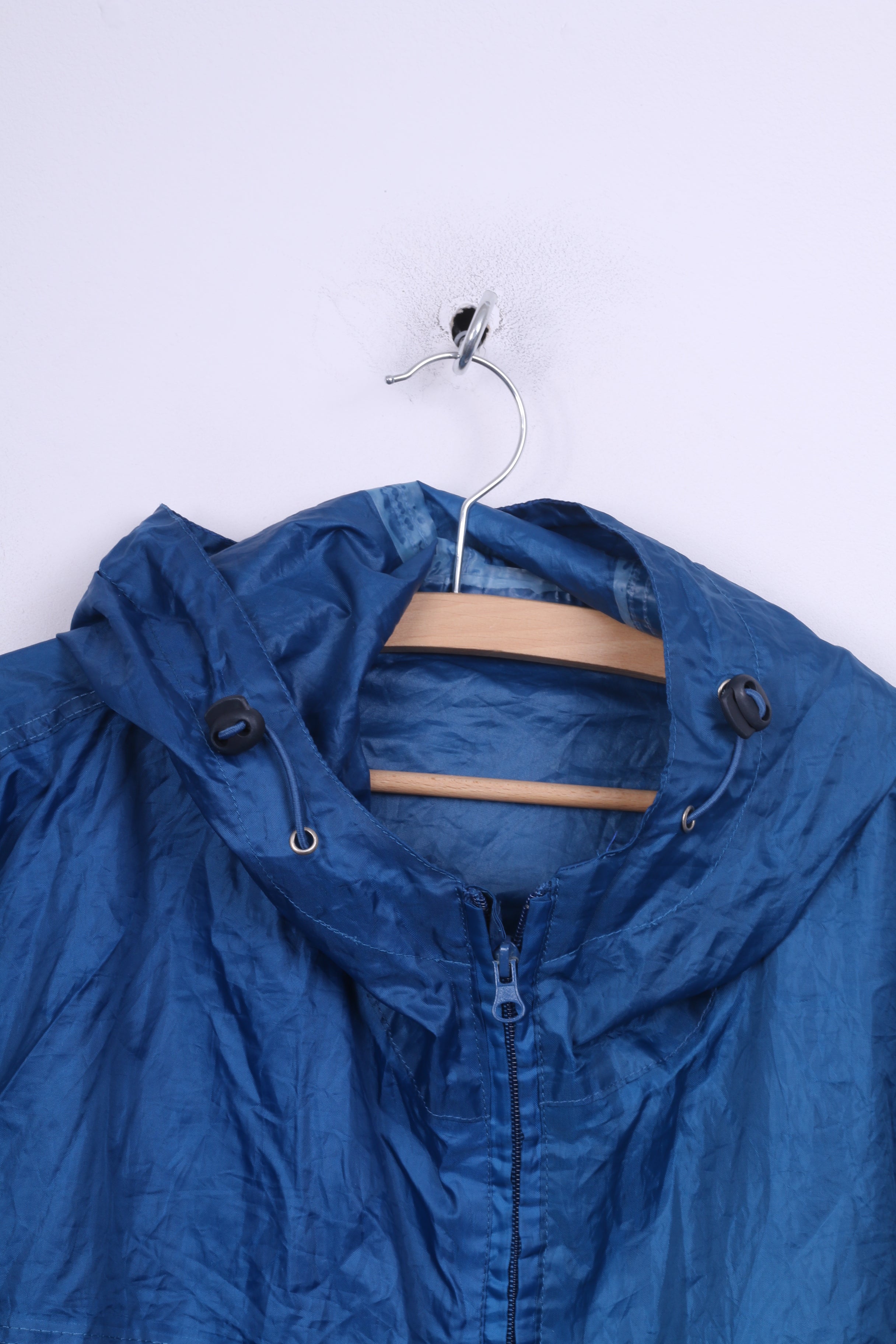 Giacca antipioggia Urban Espace unisex XL impermeabile blu con cerniera completa