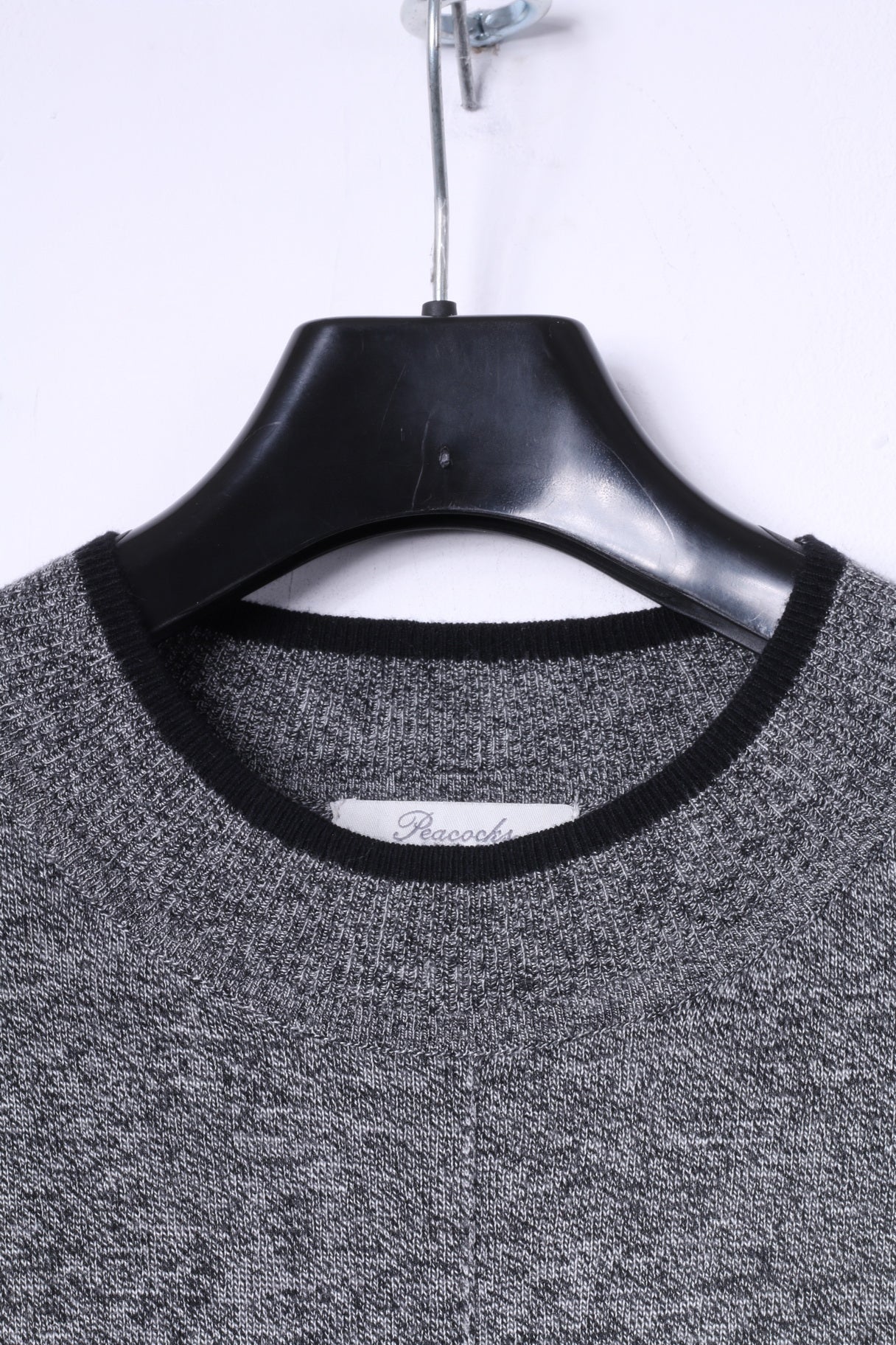 Peacocks Womens 18 46 XXL Long Jumper Grey Nylon Cotton Blend Soft Dress