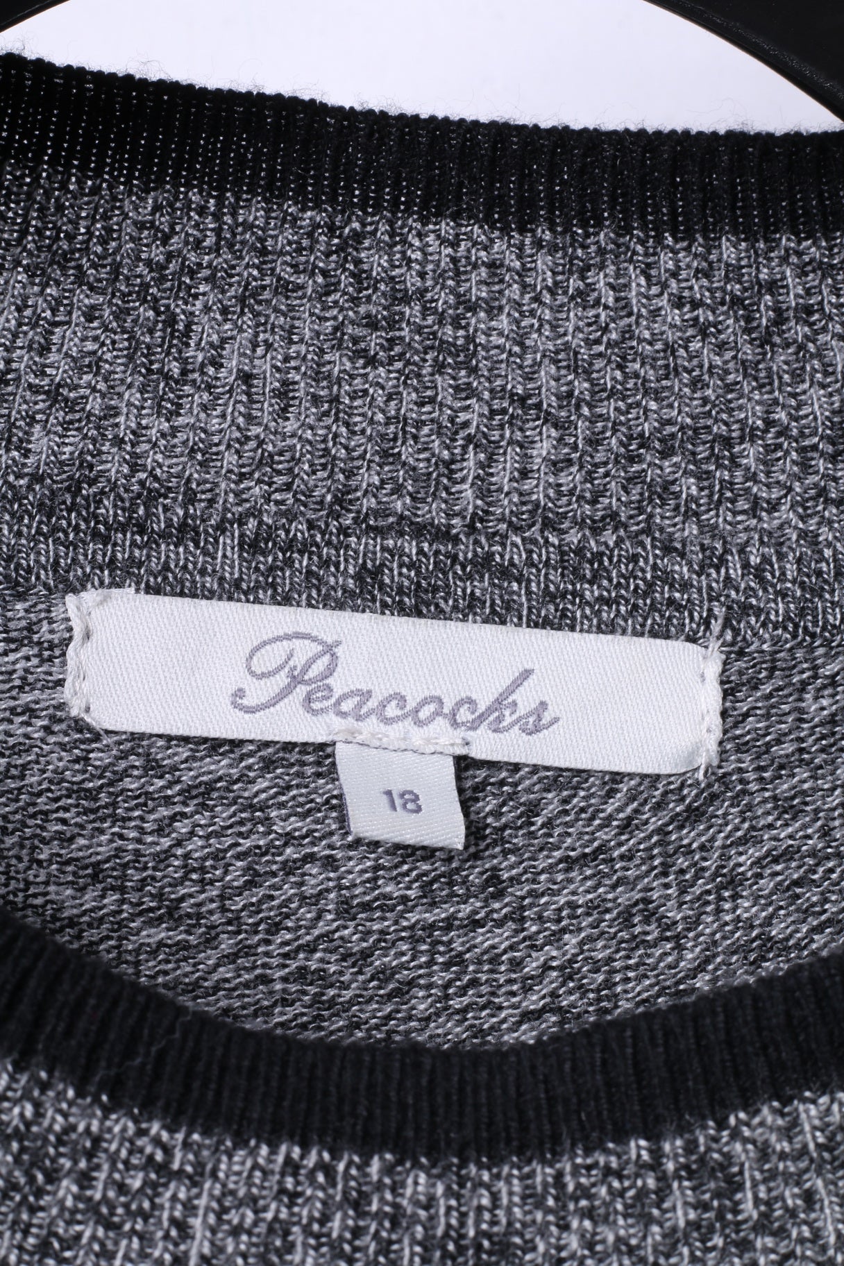 Peacocks Womens 18 46 XXL Long Jumper Grey Nylon Cotton Blend Soft Dress