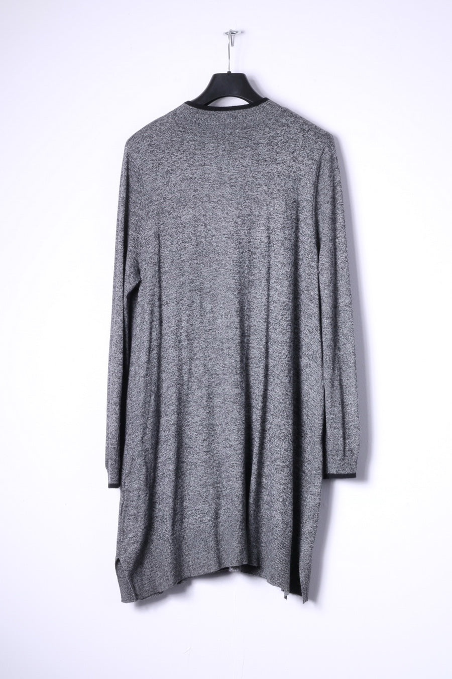 Peacocks Womens 18 46 XXL Long Jumper Grey Nylon Cotton Blend Soft Dress