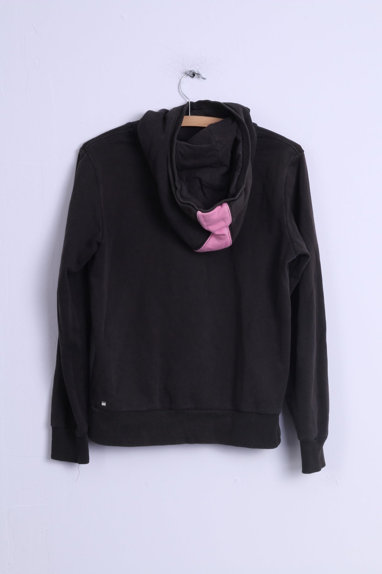 Puma Sweat-shirt à capuche en coton noir avec poche kangourou pour femme M