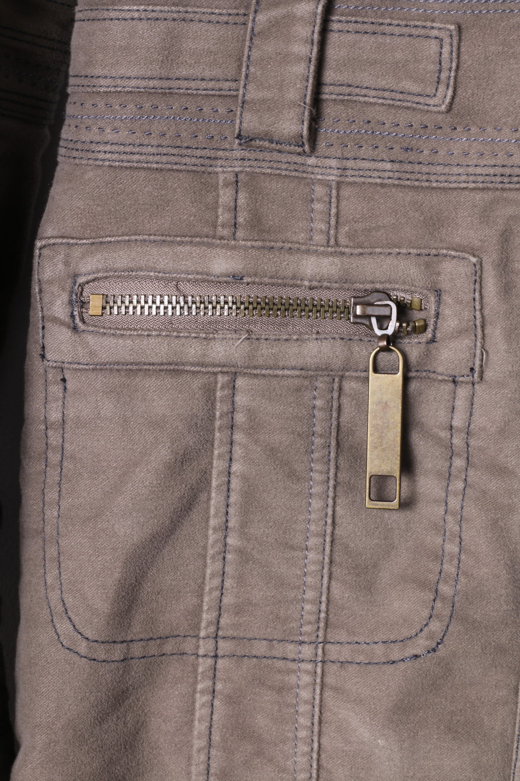 River Island Womens 34 8 S Jacket Brown Cotton Long Emroidered Fur Collar Coat