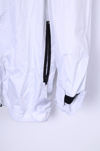 Aquatech Mens 2XL Lightweight Jacket White Full Zipper Waterproof & Breathable Top