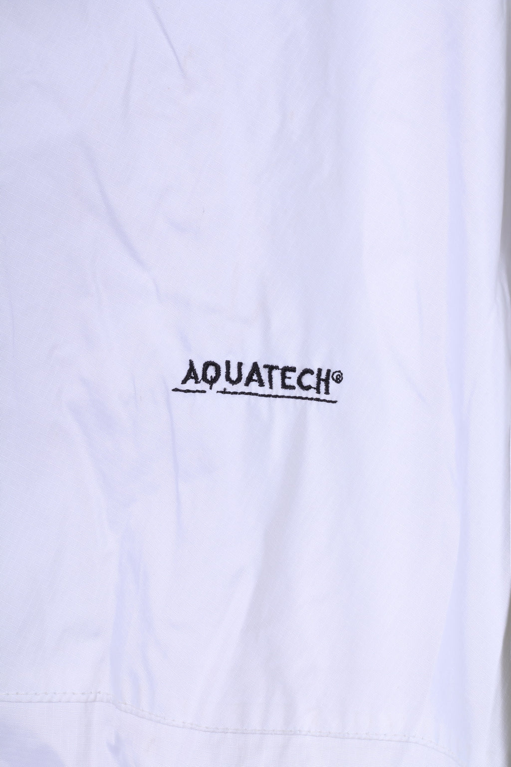 Aquatech Mens 2XL Lightweight Jacket White Full Zipper Waterproof & Breathable Top